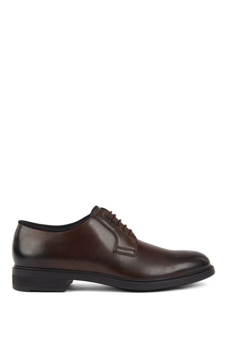 Italian-made leather Derby shoes with Outlast&reg; lining, Dark Brown