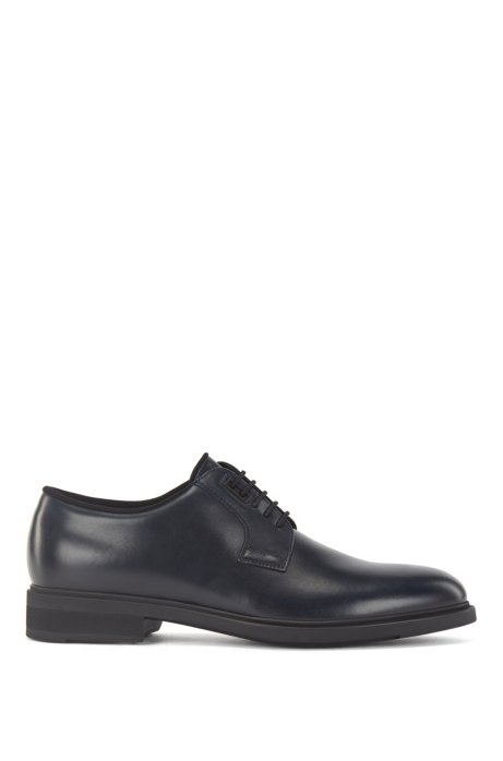 Italian-made leather Derby shoes with Outlast&reg; lining, Dark Blue