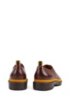 Leather Derby shoes with lug sole and contrast detail, Dark Brown