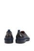 Leather Derby shoes with lug sole and contrast detail, Dark Blue