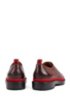 Leather Derby shoes with lug sole and contrast detail, Dark Red