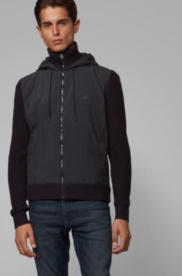 BOSS - Hooded jacket in hybrid 