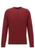 Two-tone structured jacquard sweater in recycled yarn, Dark Red