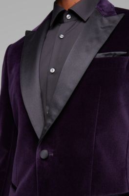 dark purple velvet jacket