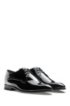 Derby shoes in patent leather with full-leather sole, Black