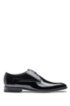 Derby shoes in patent leather with full-leather sole, Black