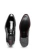 Derby shoes in patent leather with full-leather sole, Black