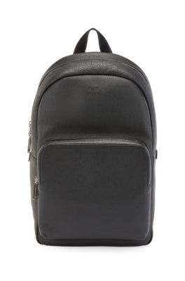 hugo boss backpack leather