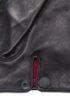 Nappa-leather gloves with branded press-stud, Black
