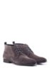 Desert boots in suede with faux-fur lining, Dark Grey