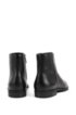 Italian-made zipped ankle boots with shearling lining, Black