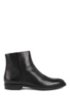 Italian-made zipped ankle boots with shearling lining, Black