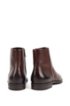Italian-made zipped ankle boots with shearling lining, Dark Brown