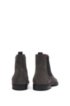 Italian-made Chelsea boots in calf suede, Dark Grey
