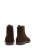 Italian-made Chelsea boots in calf suede, Dark Brown