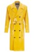 Relaxed-fit double-breasted raincoat in water-repellent cotton, Yellow