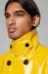 Relaxed-fit double-breasted raincoat in water-repellent cotton, Yellow