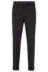 Relaxed-fit trousers with cropped length in stretch cotton, Black