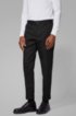 Relaxed-fit trousers with cropped length in stretch cotton, Black