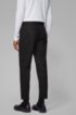 Relaxed-fit trousers with cropped length in stretch cotton, Black
