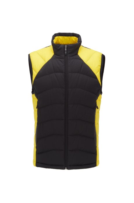 Link&sup2; quilted gilet with reflective details, Yellow