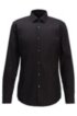Slim-fit shirt in easy-iron Austrian cotton, Black