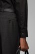Slim-fit shirt in easy-iron Austrian cotton, Black