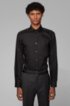 Slim-fit shirt in easy-iron Austrian cotton, Black