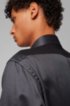 Regular-fit shirt in diagonal-striped cotton twill, Dark Grey