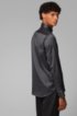 Regular-fit shirt in diagonal-striped cotton twill, Dark Grey