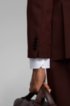 Regular-fit shirt in diagonal-striped cotton twill, White