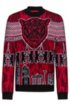 Oversized-fit knitted sweater with Berlin motifs, Patterned