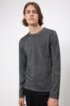 Knitted sweater in a wool blend with metallised yarns, Silver