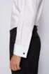 Regular-fit shirt in easy-iron cotton with double cuffs, White