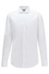 Slim-fit shirt in easy-iron cotton, White