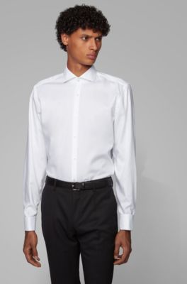 BOSS - Slim-fit shirt in easy-iron 