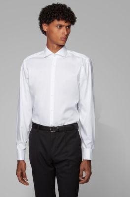 hugo boss white slim fit shirt