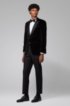 Slim-fit evening shirt in easy-iron cotton twill, White