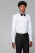 Slim-fit evening shirt in easy-iron cotton twill, White
