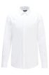 Easy-iron slim-fit evening shirt with adaptable cuffs, White