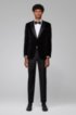 Easy-iron slim-fit evening shirt with adaptable cuffs, White