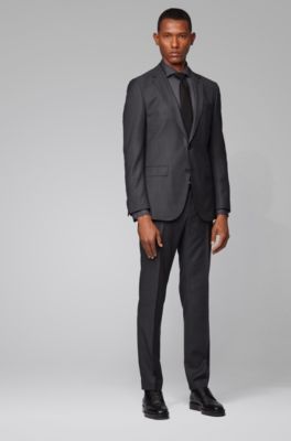 Costume Slim Fit à Motif En Laine Mérinos à La Traçabilité Garantie