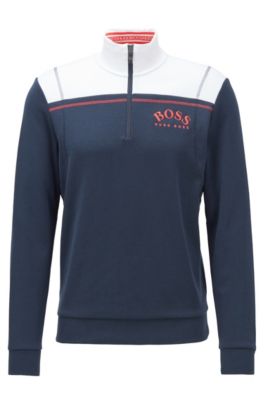 Regular-fit sweatshirt with curved logo 