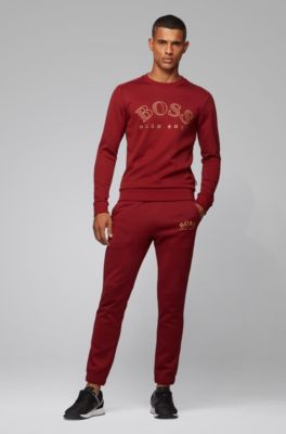 hugo boss hoodie red