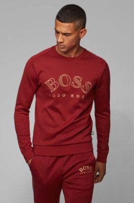 hugo boss sweatshirt red