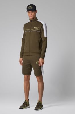 hugo boss tracksuit grey and green