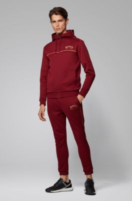 hugo boss tracksuit black and red