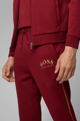 hugo boss tracksuit black and red