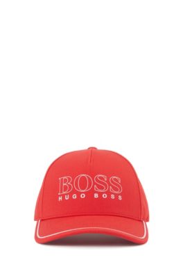 red hugo boss hat