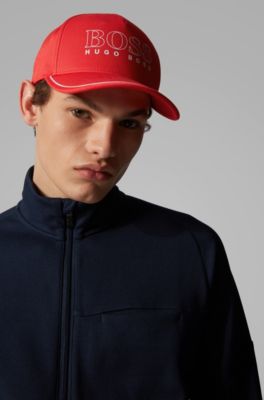 red hugo boss hat